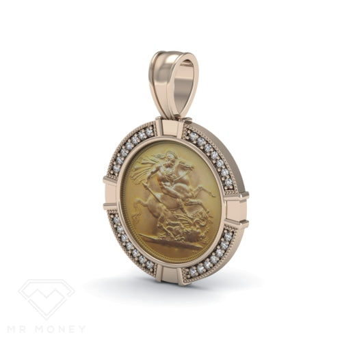 Full Sovereign Diamond Pendant Pendant
