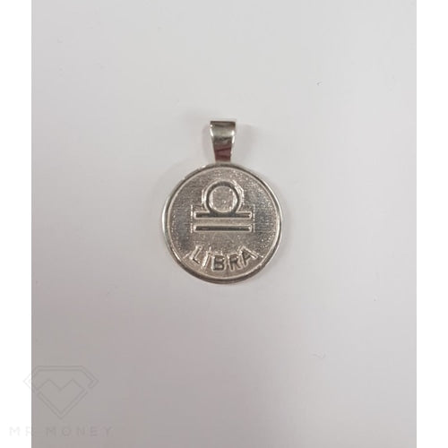Sterling Silver Double Sided Zodiac Libra Pendant Charms & Pendants