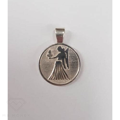 Sterling Silver Double Sided Zodiac Virgo Pendant Charms & Pendants