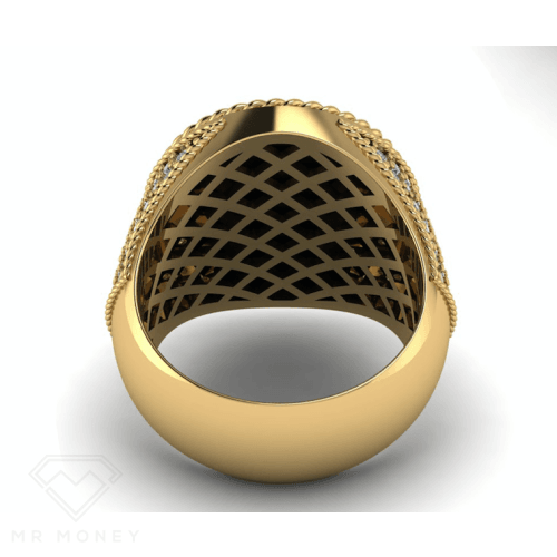 Half Sovereign Rope Diamond Ring Ring