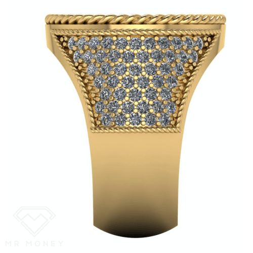 Half Sovereign Rope Diamond Ring Ring