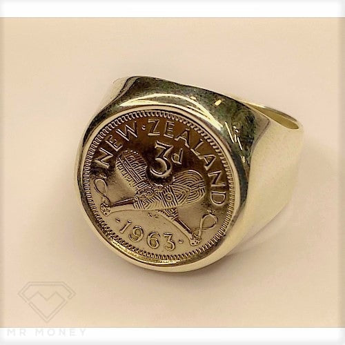 Sterling Silver 3 Pence Coin Ring Rings