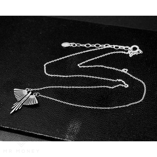 Sterling Silver Flying Phoenix Necklace 16