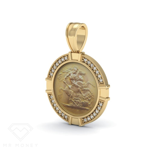 Full Sovereign Diamond Pendant Pendant
