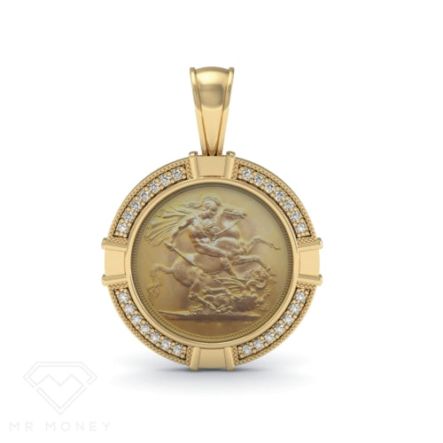 Full Sovereign Diamond Pendant Pendant