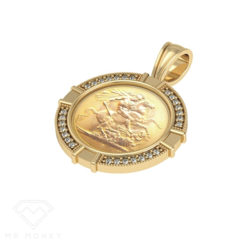 Full Sovereign Diamond Pendant Pendant