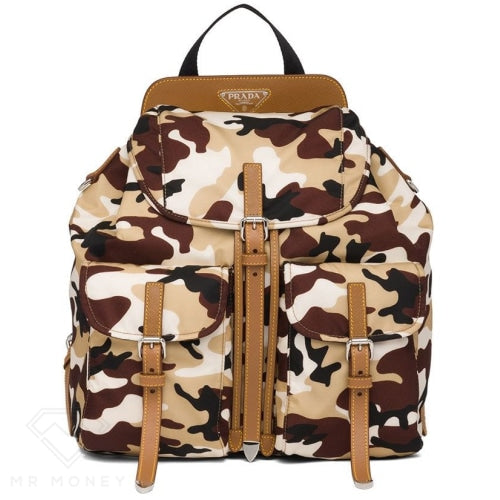 Prada Camouflaged Backpack Small Handbags