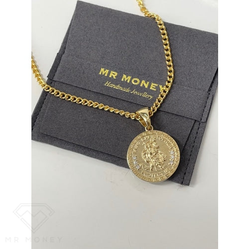 9Ct Gold St Christopher Samoa Pendant Large