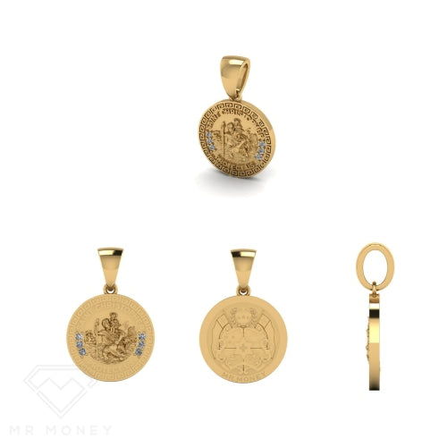 St Christopher Pendant With Diamonds (Tonga) Charms & Pendants