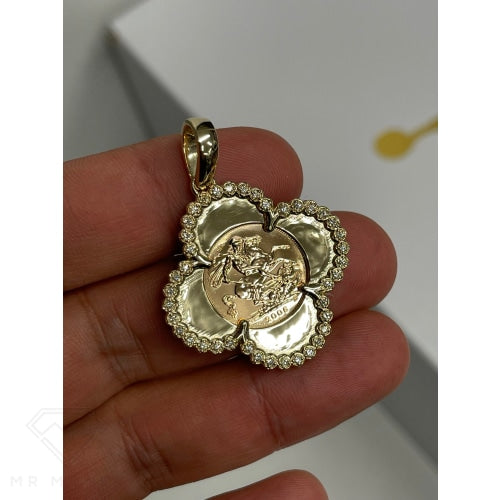 Half Sovereign Diamond Alhambra Pendant Charms & Pendants