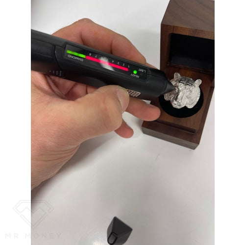 Diamond Eye Tiger Ring Silver