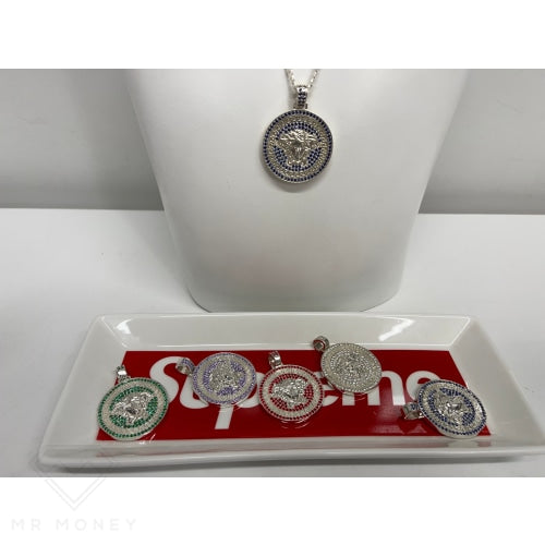 Purple Cz Medusa (Large) Pendant & Chain Charms Pendants