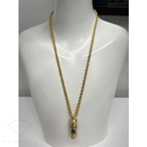 9Ct Gold Medusa Tube Pendant Charms & Pendants