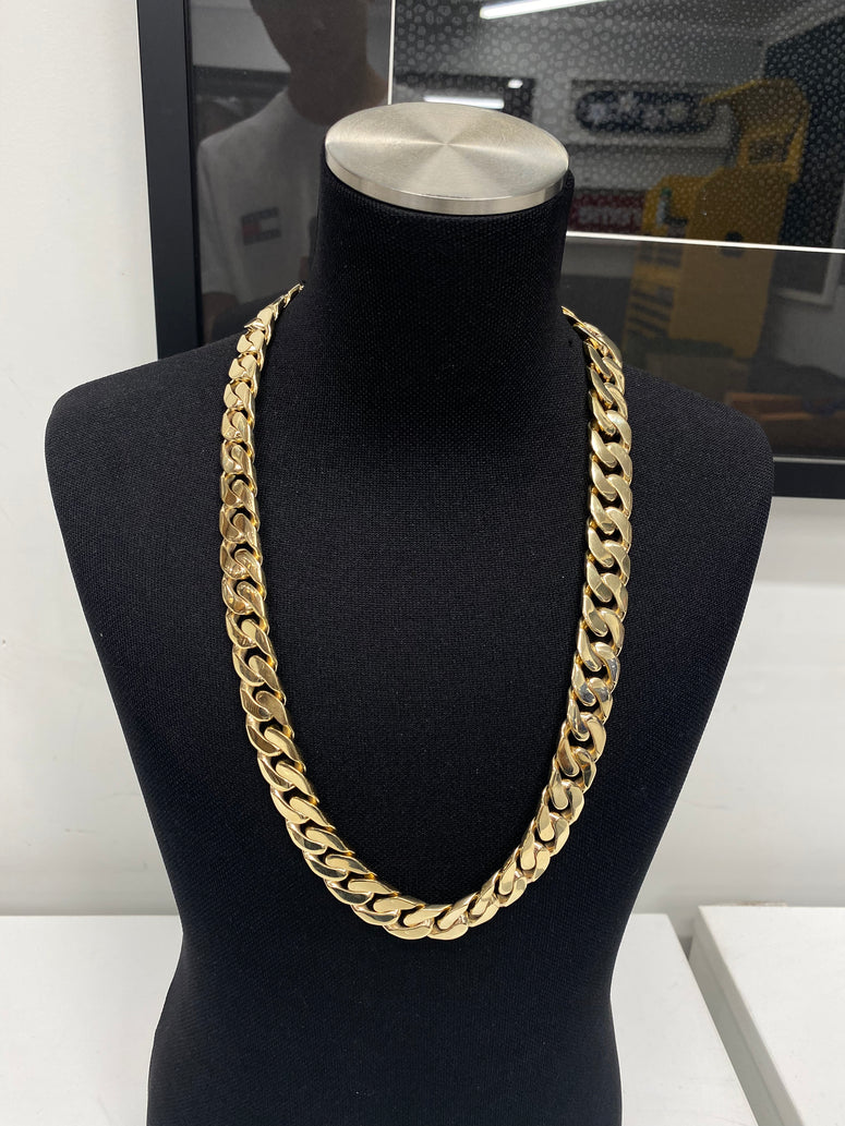 9ct Gold Cuban Link Chain 12mm