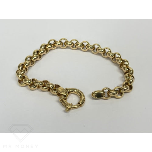 9Ct Gold Belcher Bracelet 20Cm Necklaces