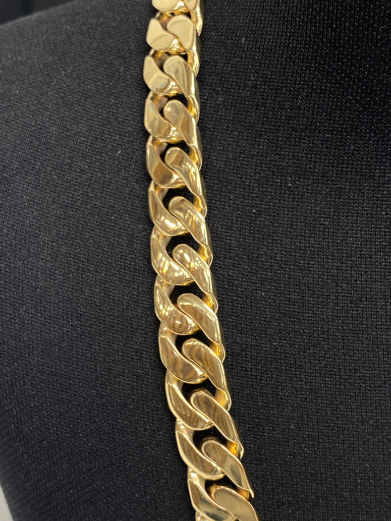 9ct Gold Cuban Link Chain 12mm