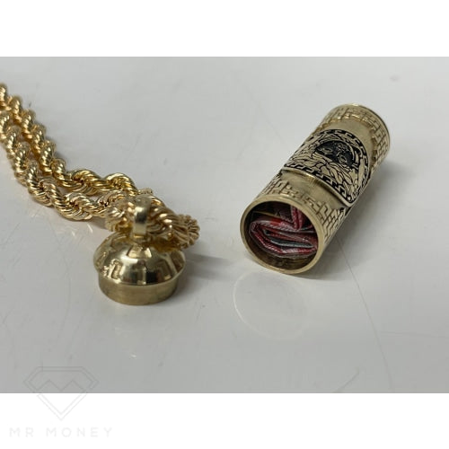 9Ct Gold Medusa Tube Pendant Charms & Pendants