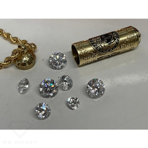 9Ct Gold Medusa Tube Pendant Charms & Pendants