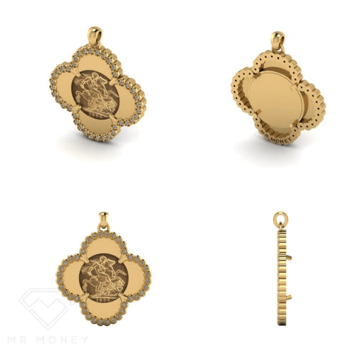 Half Sovereign Diamond Alhambra Pendant Charms & Pendants