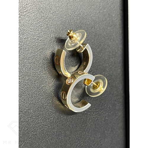 Diamond Earring 3/4 9Ct Gold Hoops Earrings