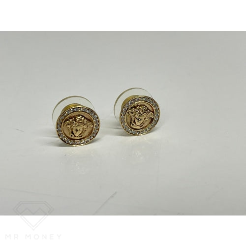 9Ct Gold Diamond Medusa Studs Earrings