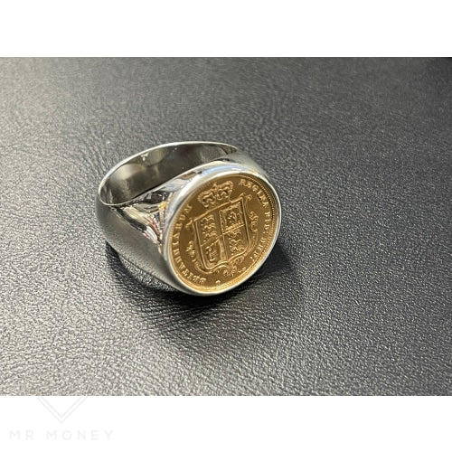 Half Sovereign (Shield) Ring Rings