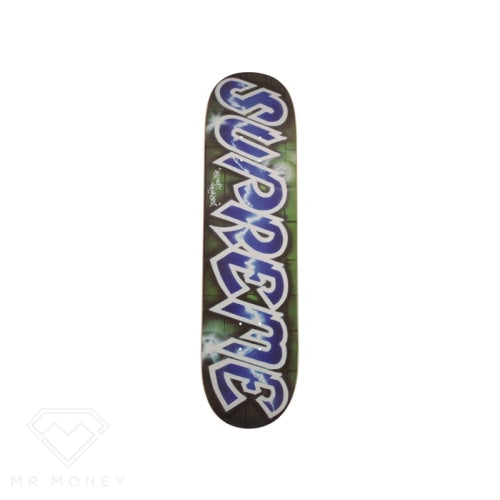 Supreme Lee Quinones Logo Skateboard Deck Blue (2018) Framed Skate Board