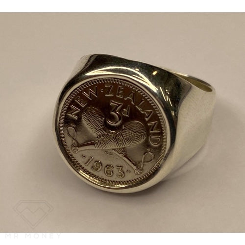 Sterling Silver 3 Pence Coin Ring Rings