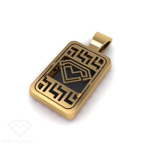 Fortuna Gold Ruby Bar Pendant Yellow Charms & Pendants