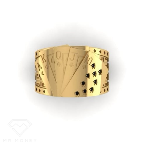 Spades Straight Flush 9Ct Gold Ring