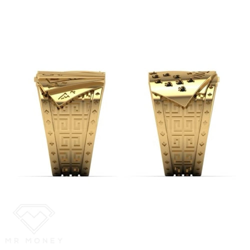 Spades Straight Flush 9Ct Gold Ring