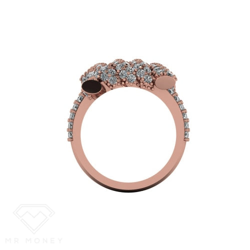 9Ct Gold Thorny Treasure Ring 172 X Diamonds