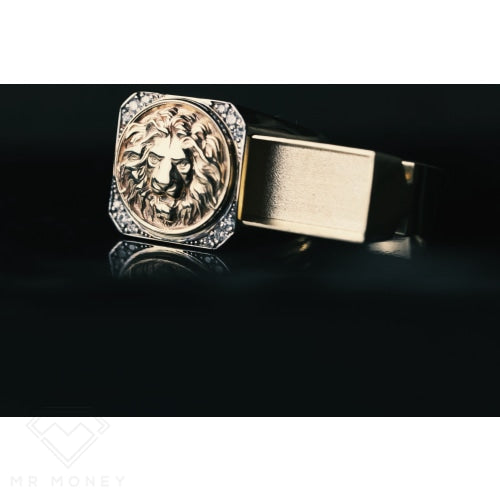 007 Lion Gold Diamond Ring