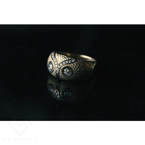 9Ct Gold & Diamond Owl Ring