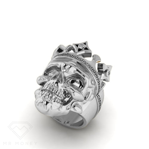 Limited Edition Skull King Silver With Diamond Crown Rings