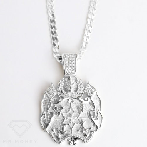 Sterling Silver Tongan Coat Of Arms Pendant