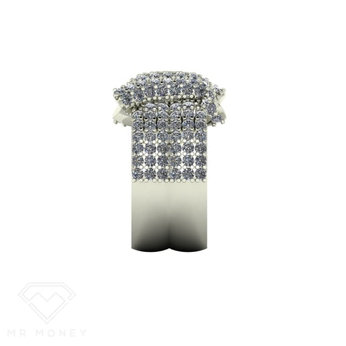 9Ct Gold Thorny Treasure Ring 172 X Diamonds