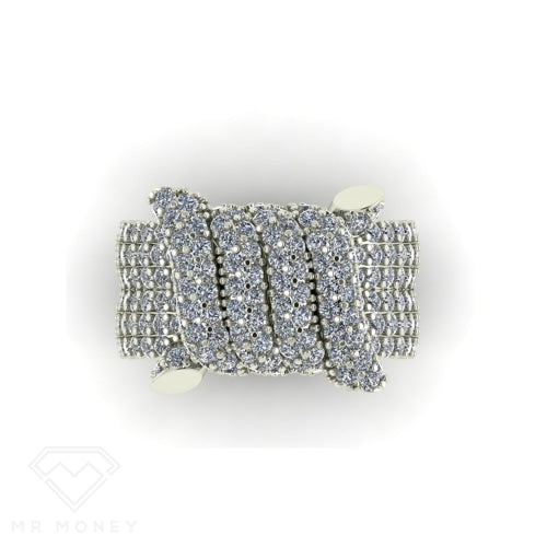 9Ct Gold Thorny Treasure Ring 172 X Diamonds