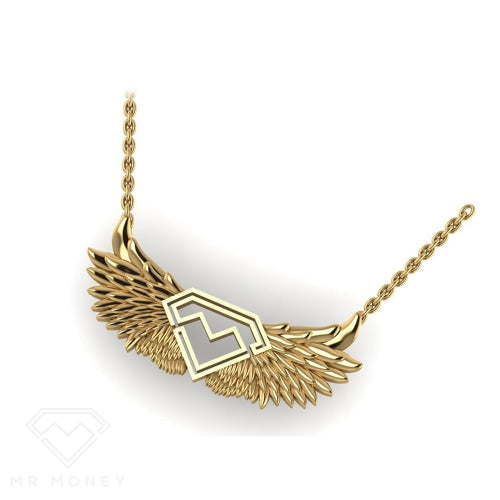 Logo Wing 9Ct Gold Pendant Yellow Charms & Pendants