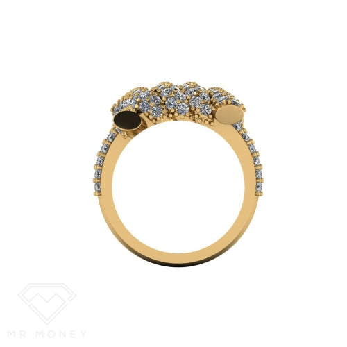 9Ct Gold Thorny Treasure Ring 172 X Diamonds
